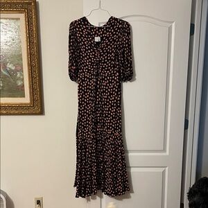 Chic Black and Pink Maxi Dress